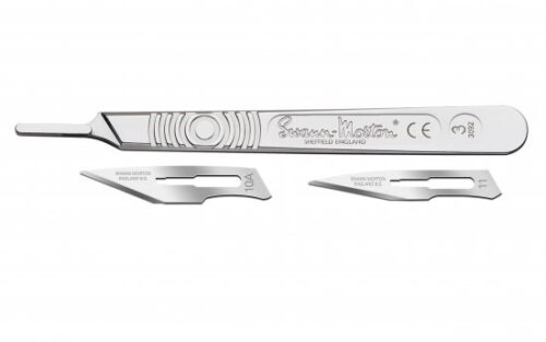 No3 Stainless Handle + 50 each No10A and No11 Blades