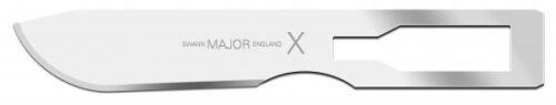 X shape Major Sterile Carbon Steel Blade Swann Morton Product No 0726