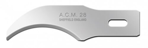 Swann Morton ACM No 28 Blade. Product No 9148 ( 5 carded )  or  9328 ( 50 Box )
