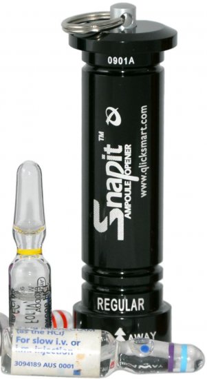Qlicksmart SnapIT Trolley regular Black Ampoule opener TE-01R