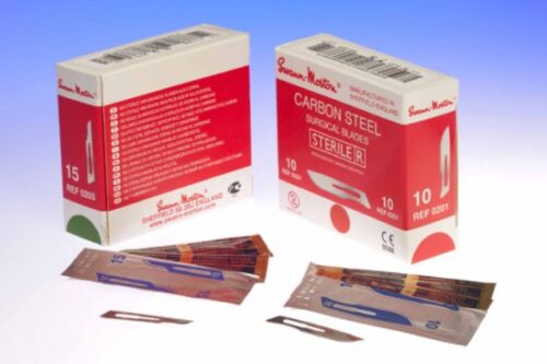 33 Boxes Swann Morton Sterile Carbon Steel Blades.