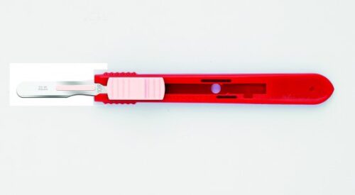 Box of 10 Swann Morton No 10R Sterile Retractable Disposable Scalpel Ref 4990